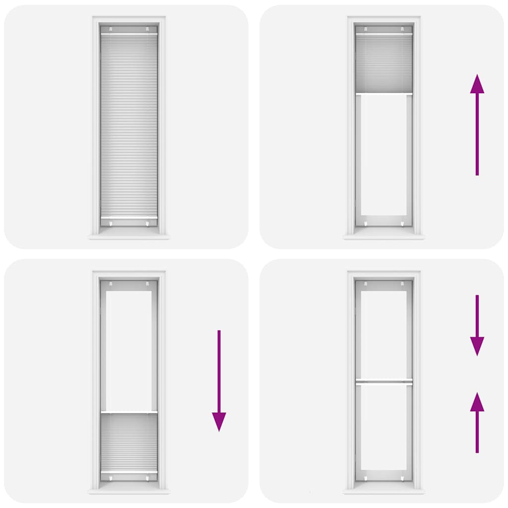Plissé rolgordijn 55x200 cm stofbreedte 54,4 cm polyester wit is nu te koop bij PeponiXL, paradijselijk wonen!
