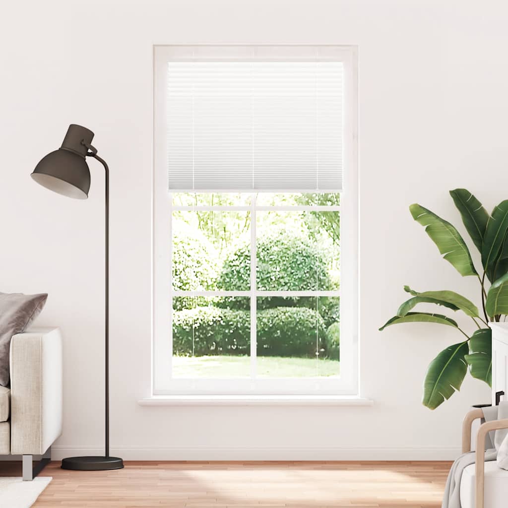 Plissé rolgordijn 105x200 cm stofbreedte 104,4cm polyester wit is nu te koop bij PeponiXL, paradijselijk wonen!