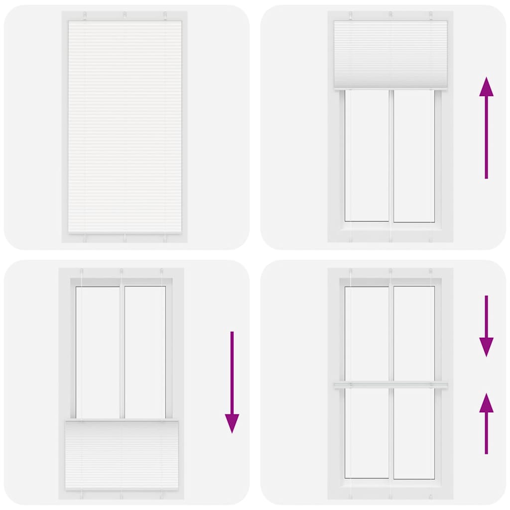 Plissé rolgordijn 110x200 cm stofbreedte 109,4cm polyester wit is nu te koop bij PeponiXL, paradijselijk wonen!