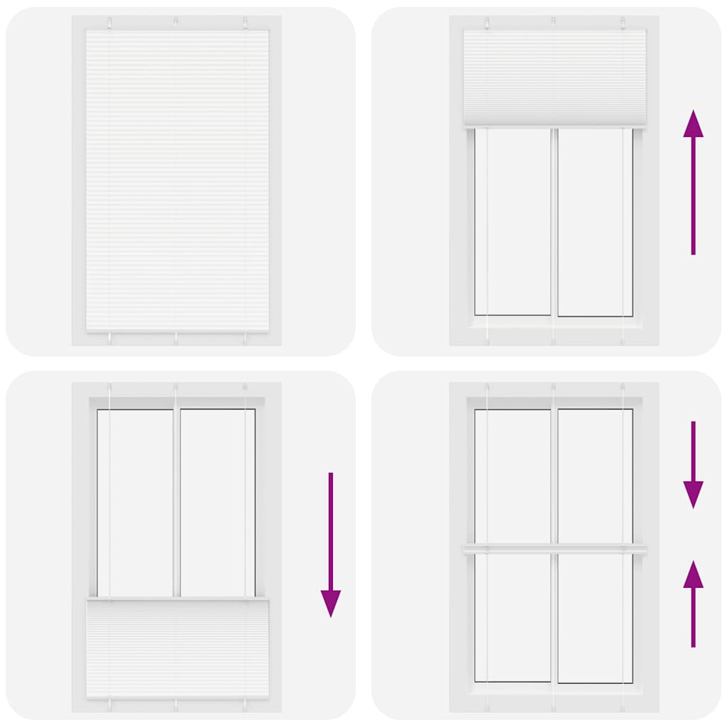 Plissé rolgordijn 120x200 cm stofbreedte 119,4cm polyester wit is nu te koop bij PeponiXL, paradijselijk wonen!