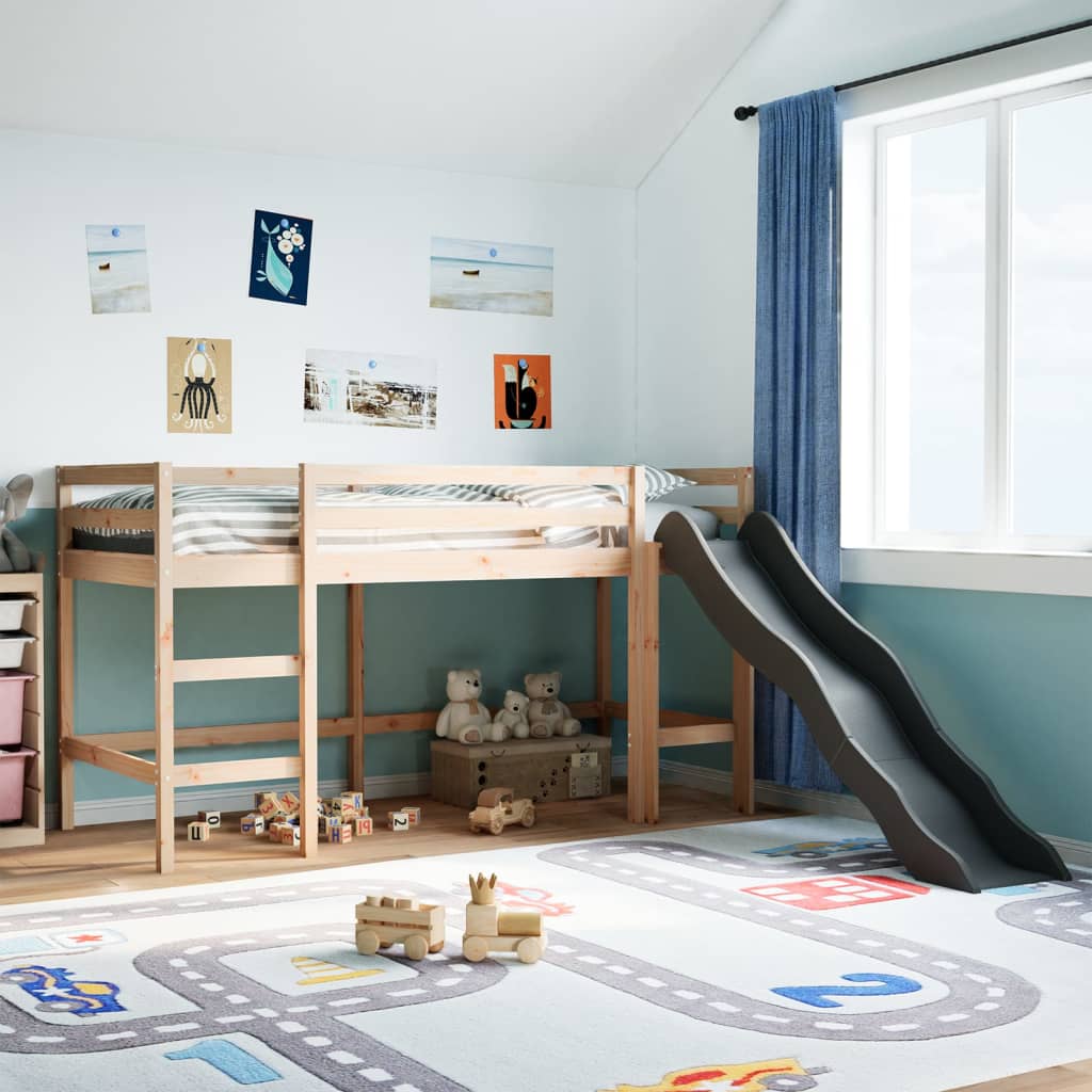 Kinderhoogslaper zonder matras massief grenenhout 80x200 cm is nu te koop bij PeponiXL, paradijselijk wonen!