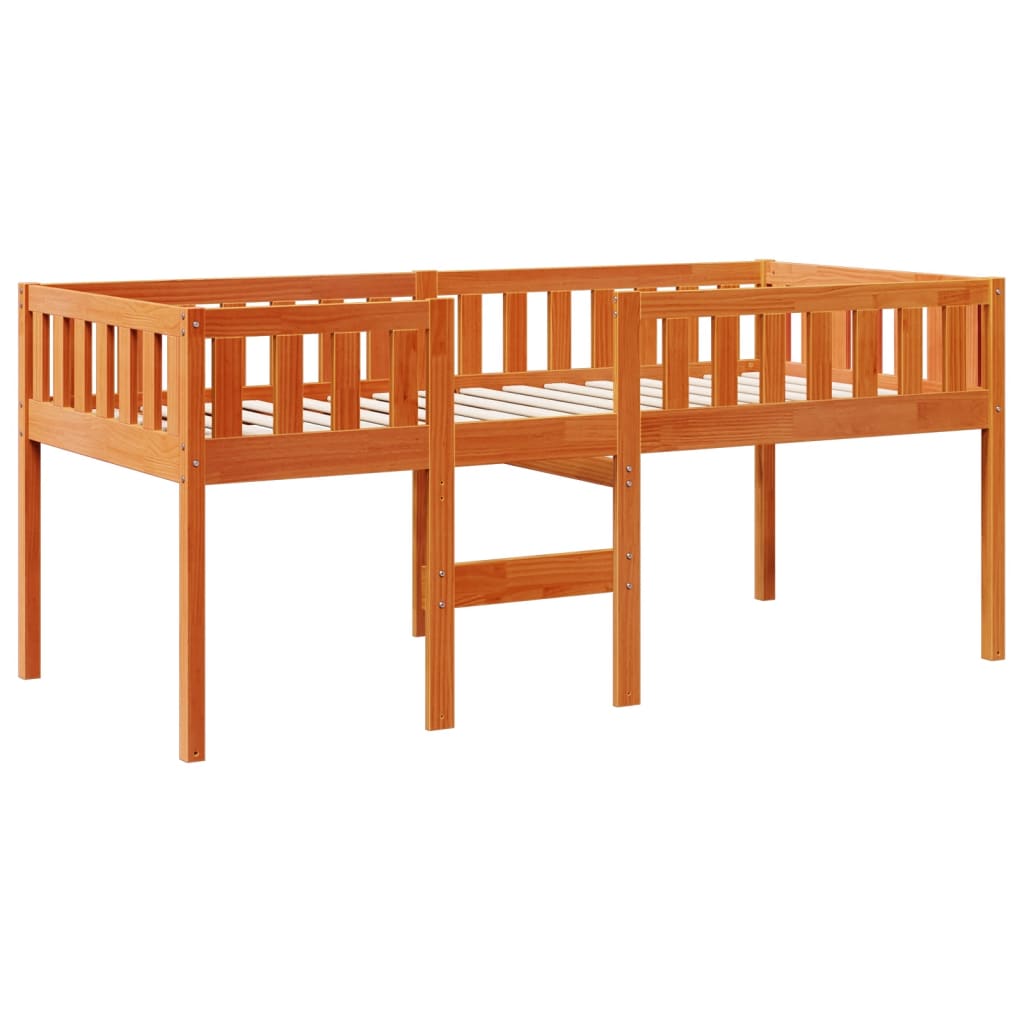 Kinderbed zonder matras massief grenenhout wasbruin 90x200 cm is nu te koop bij PeponiXL, paradijselijk wonen!