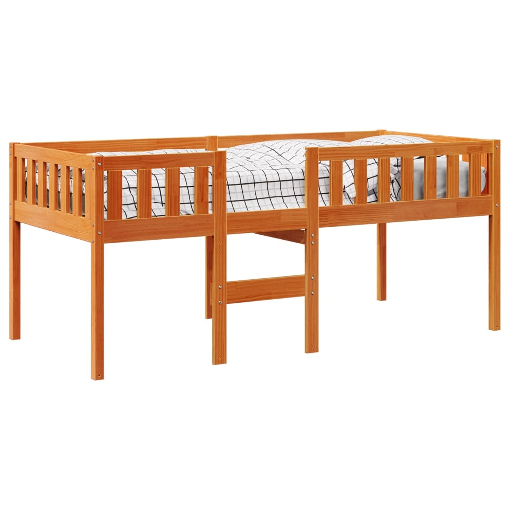 Kinderbed zonder matras massief grenenhout wasbruin 90x200 cm is nu te koop bij PeponiXL, paradijselijk wonen!