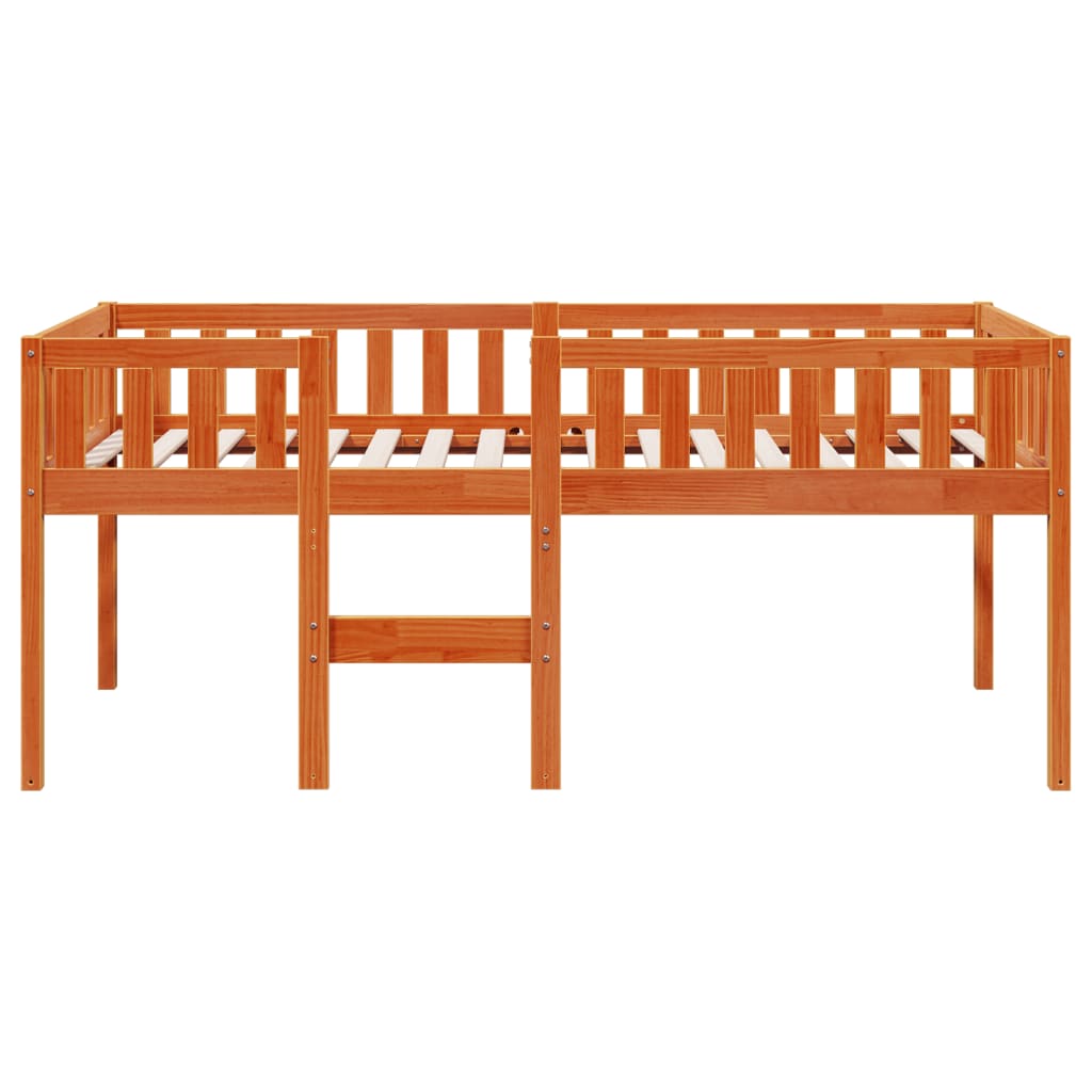 Kinderbed zonder matras massief grenenhout wasbruin 90x200 cm is nu te koop bij PeponiXL, paradijselijk wonen!