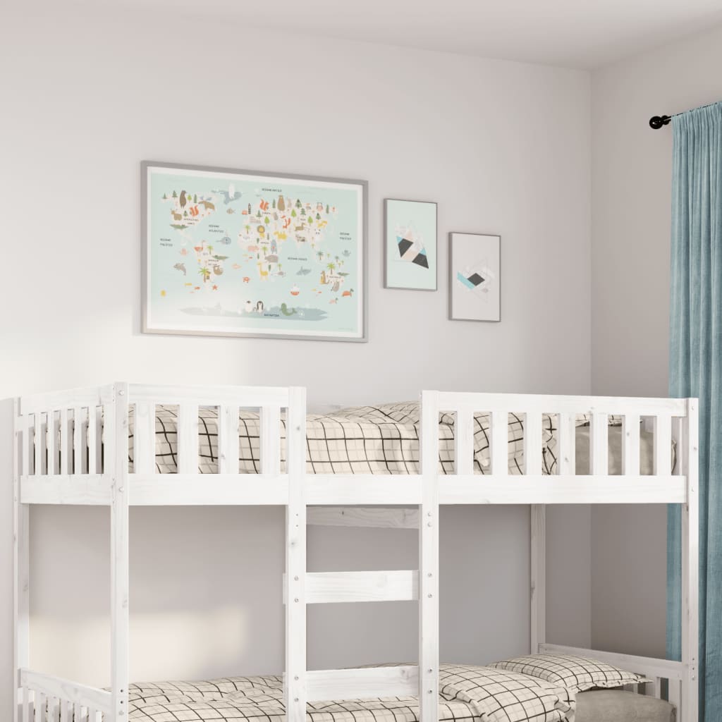 Kinderbed zonder matras massief grenenhout wit 90x190 cm is nu te koop bij PeponiXL, paradijselijk wonen!