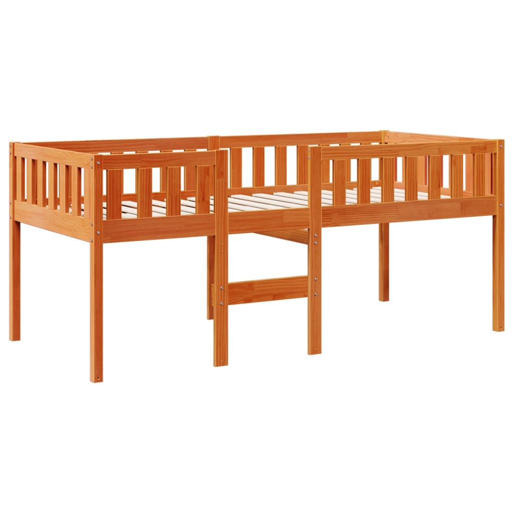 Kinderbed zonder matras massief grenenhout wasbruin 90x190 cm is nu te koop bij PeponiXL, paradijselijk wonen!