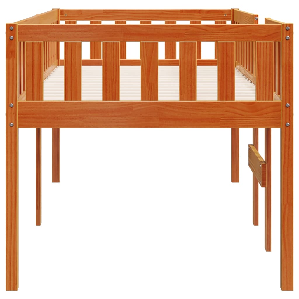 Kinderbed zonder matras massief grenenhout wasbruin 90x190 cm is nu te koop bij PeponiXL, paradijselijk wonen!