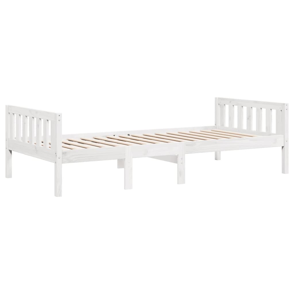 Kinderbed zonder matras massief grenenhout wit 80x200 cm is nu te koop bij PeponiXL, paradijselijk wonen!