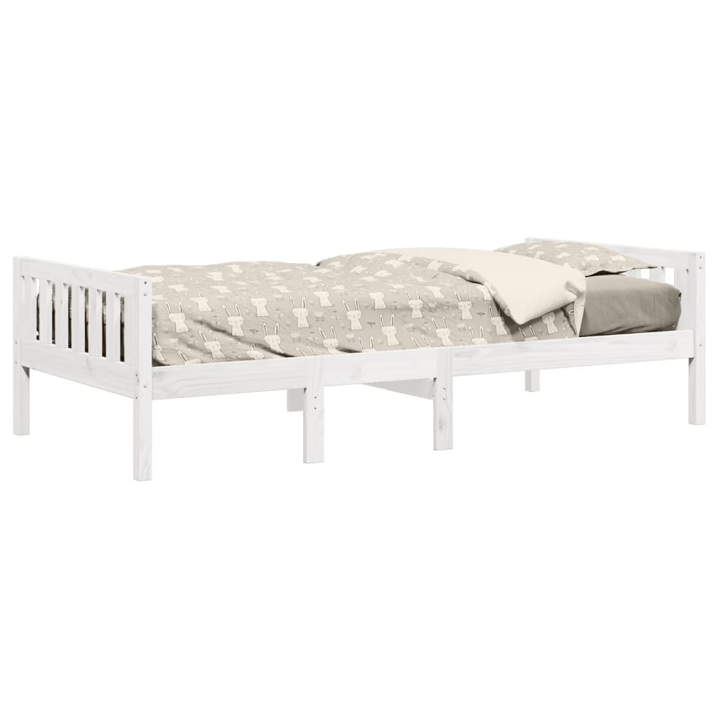 Kinderbed zonder matras massief grenenhout wit 80x200 cm is nu te koop bij PeponiXL, paradijselijk wonen!