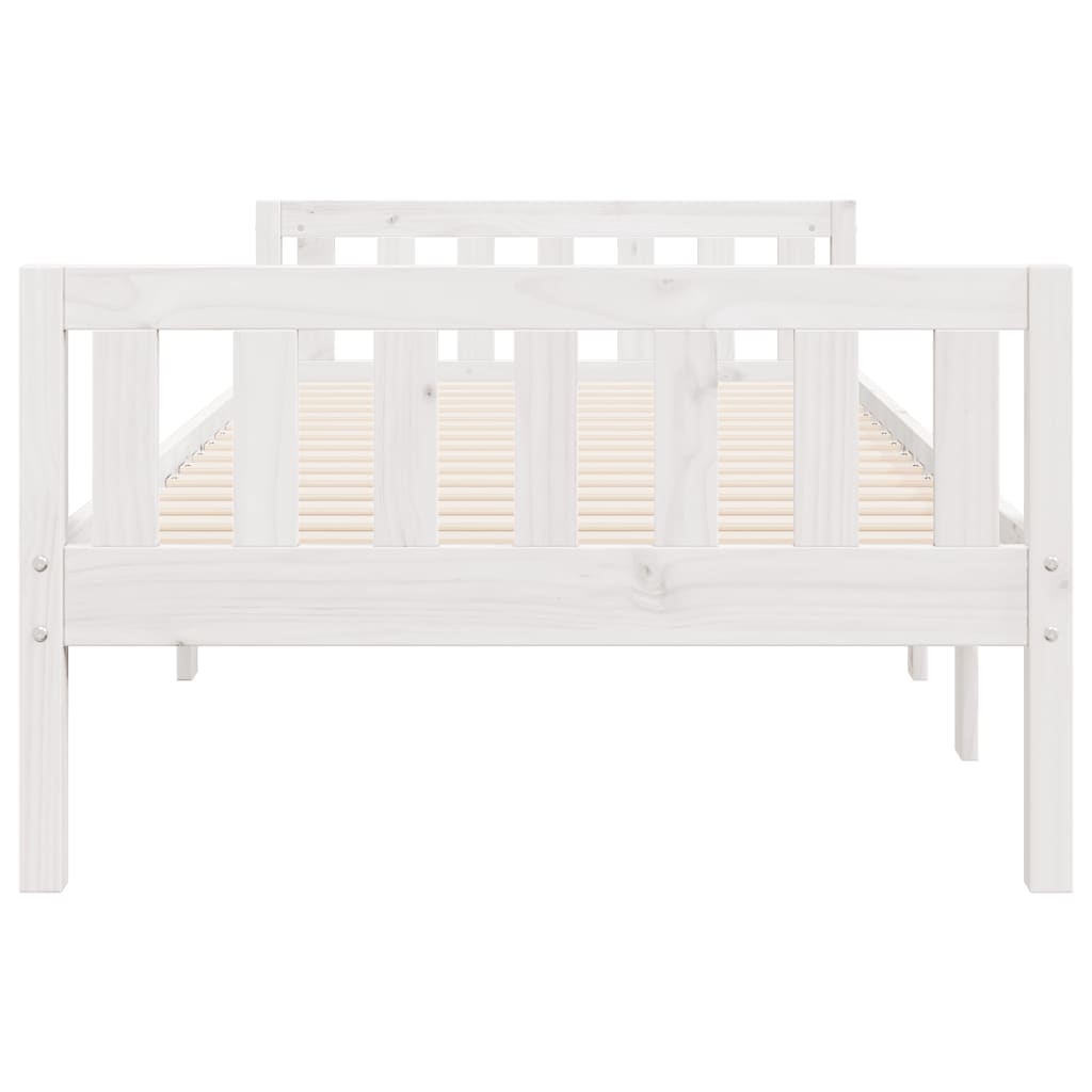 Kinderbed zonder matras massief grenenhout wit 80x200 cm is nu te koop bij PeponiXL, paradijselijk wonen!