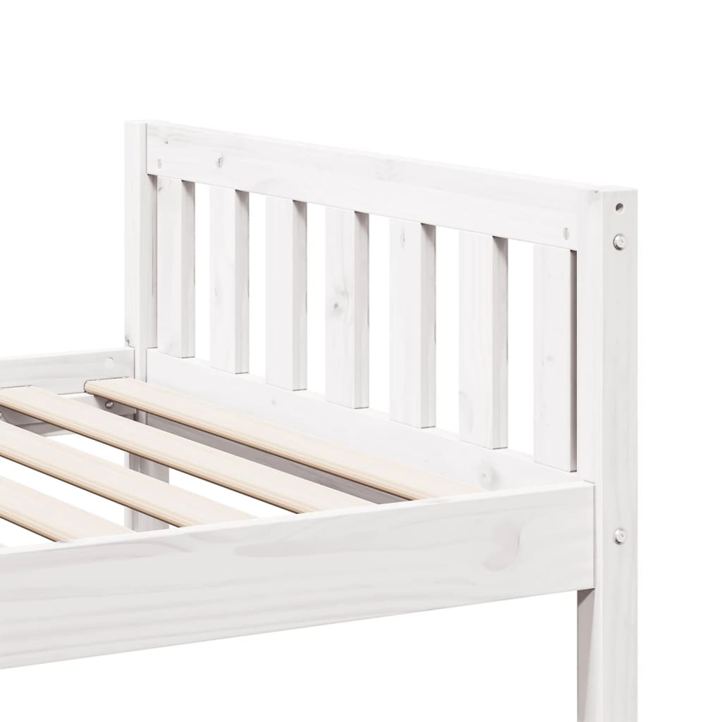 Kinderbed zonder matras massief grenenhout wit 80x200 cm is nu te koop bij PeponiXL, paradijselijk wonen!