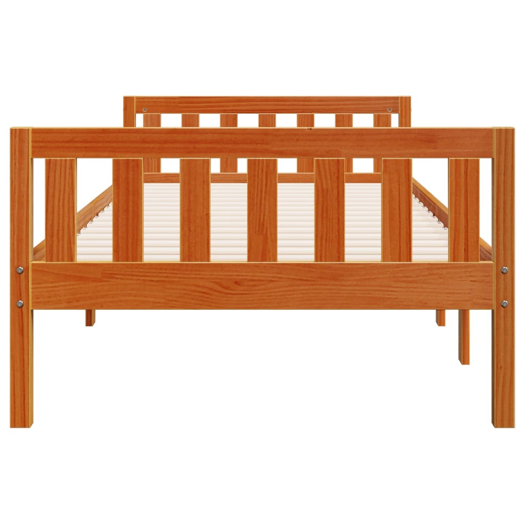 Kinderbed zonder matras massief grenenhout wasbruin 80x200 cm is nu te koop bij PeponiXL, paradijselijk wonen!
