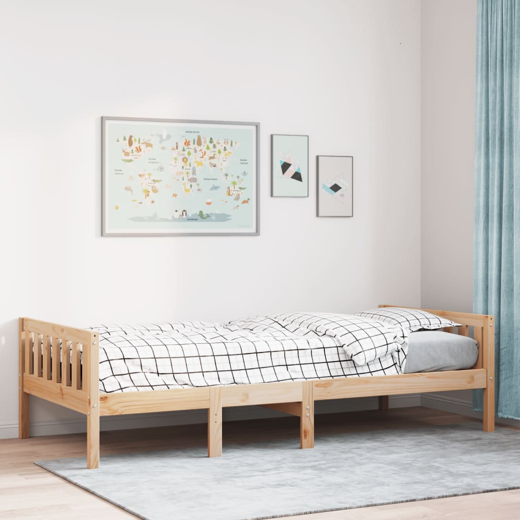 Kinderbed zonder matras massief grenenhout 90x200 cm is nu te koop bij PeponiXL, paradijselijk wonen!