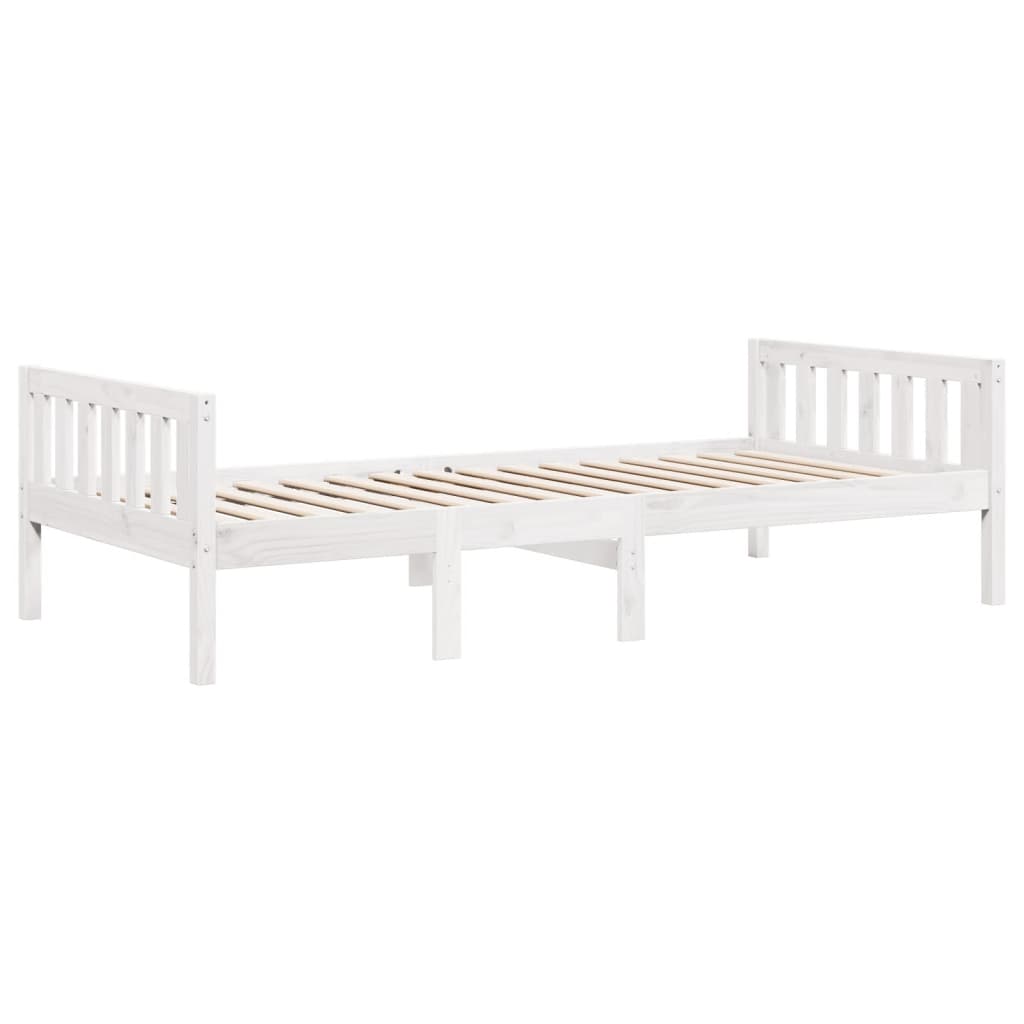 Kinderbed zonder matras massief grenenhout wit 90x200 cm is nu te koop bij PeponiXL, paradijselijk wonen!