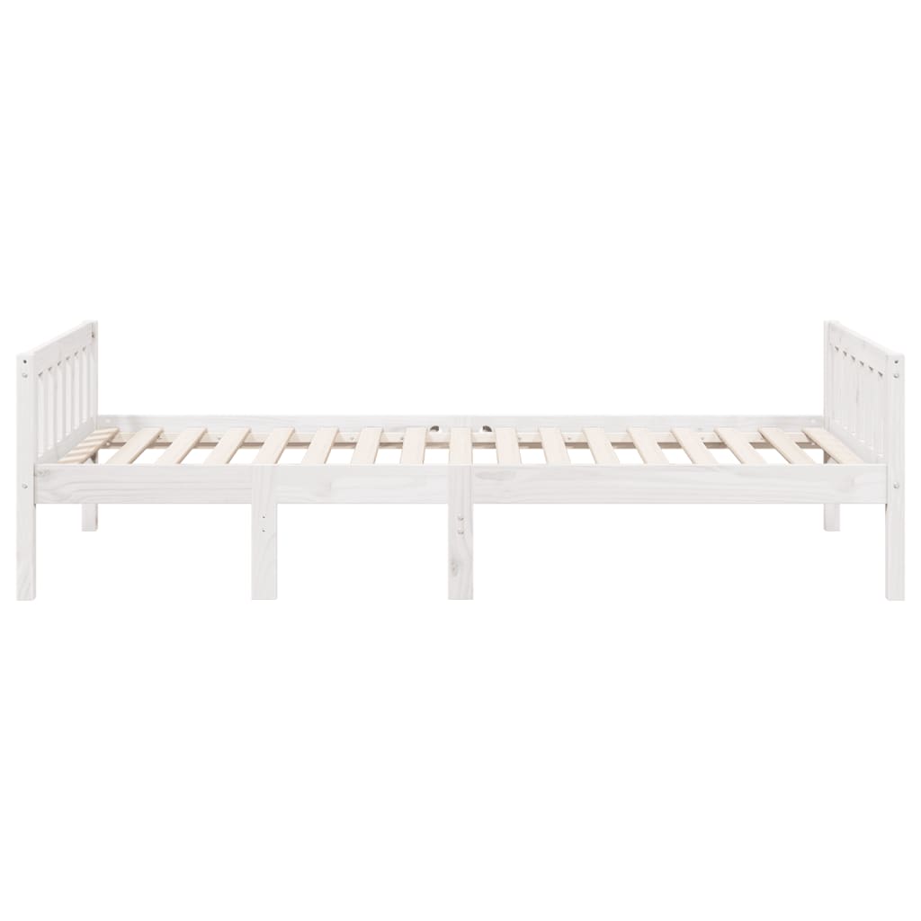 Kinderbed zonder matras massief grenenhout wit 90x200 cm is nu te koop bij PeponiXL, paradijselijk wonen!