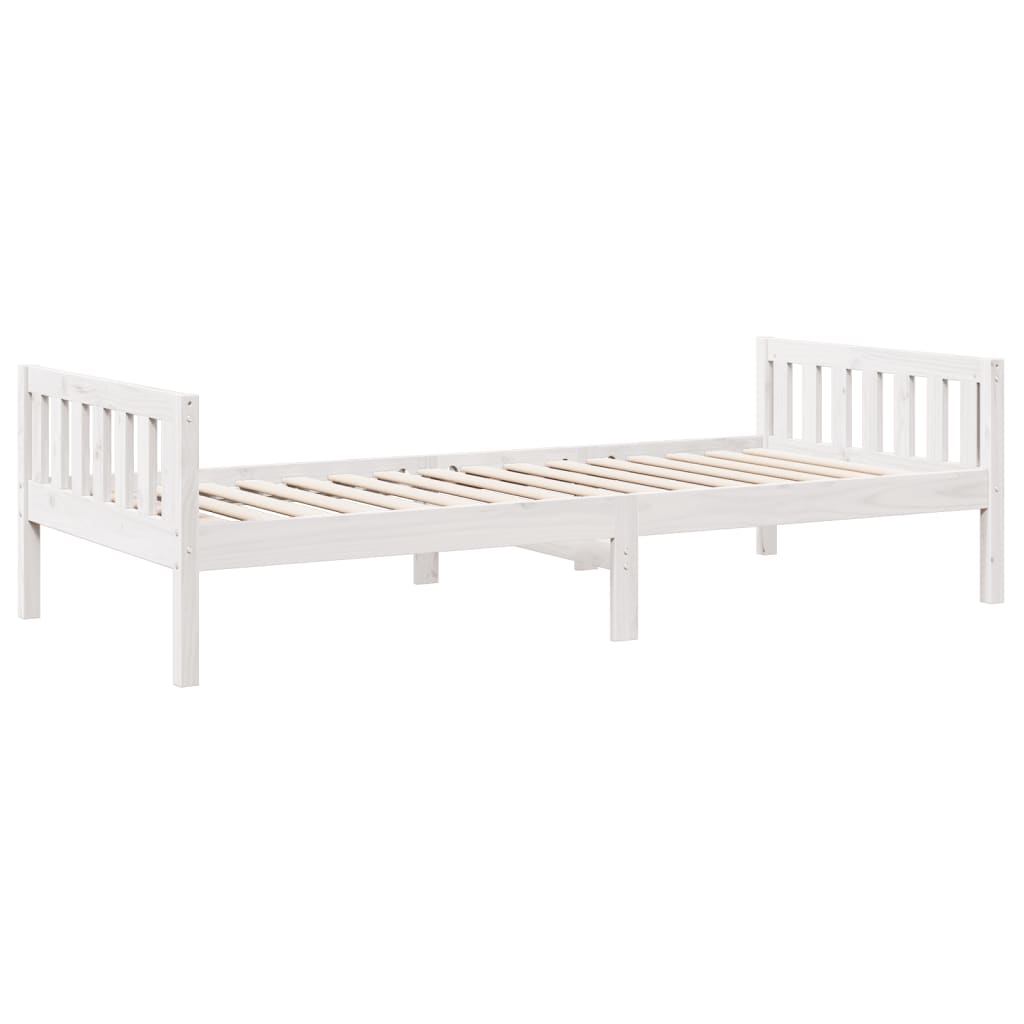 Kinderbed zonder matras massief grenenhout wit 90x200 cm is nu te koop bij PeponiXL, paradijselijk wonen!