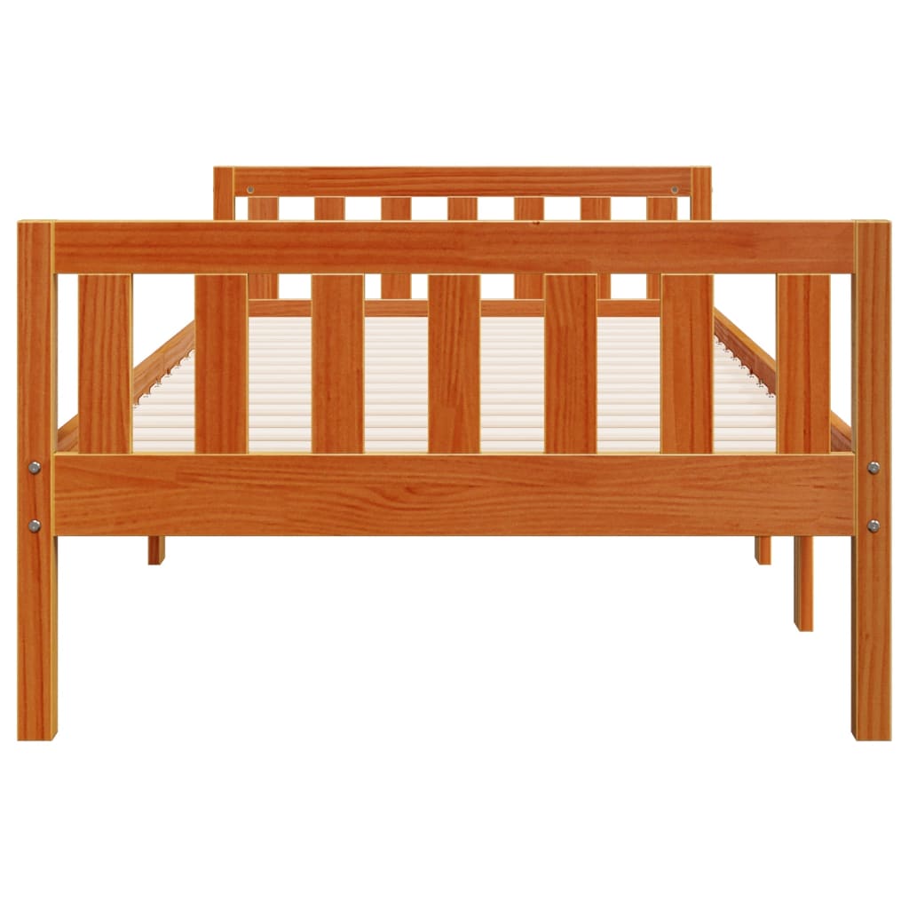 Kinderbed zonder matras massief grenenhout wasbruin 90x200 cm is nu te koop bij PeponiXL, paradijselijk wonen!