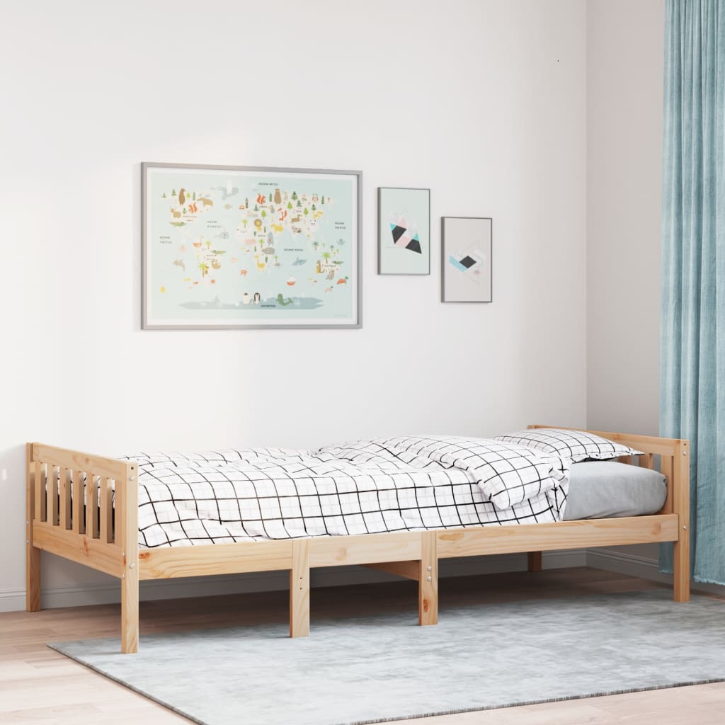 Kinderbed zonder matras massief grenenhout 90x190 cm is nu te koop bij PeponiXL, paradijselijk wonen!