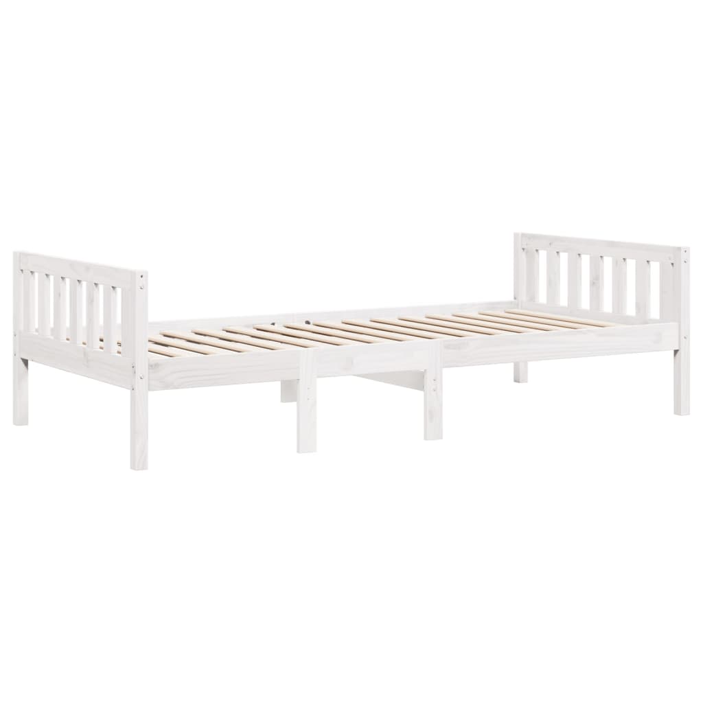 Kinderbed zonder matras massief grenenhout wit 90x190 cm is nu te koop bij PeponiXL, paradijselijk wonen!