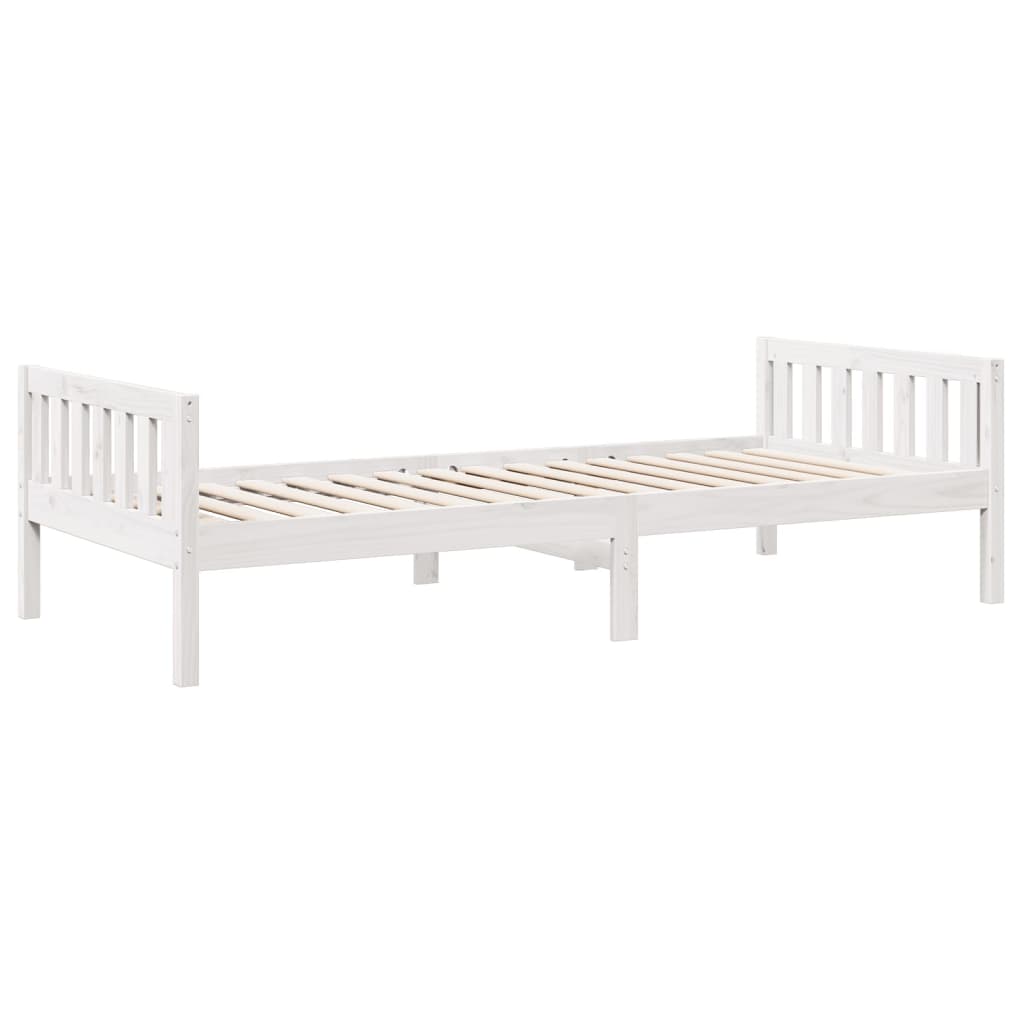 Kinderbed zonder matras massief grenenhout wit 90x190 cm is nu te koop bij PeponiXL, paradijselijk wonen!