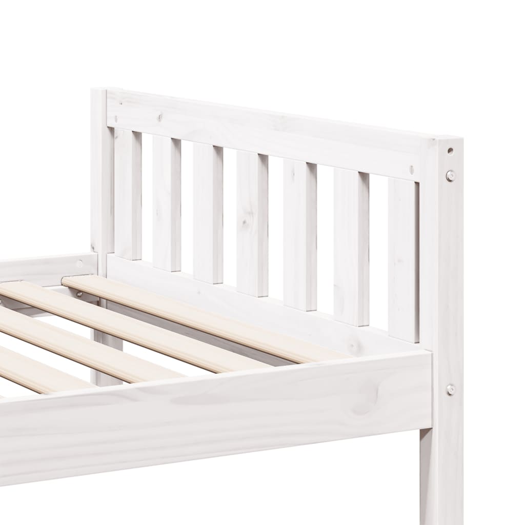 Kinderbed zonder matras massief grenenhout wit 90x190 cm is nu te koop bij PeponiXL, paradijselijk wonen!