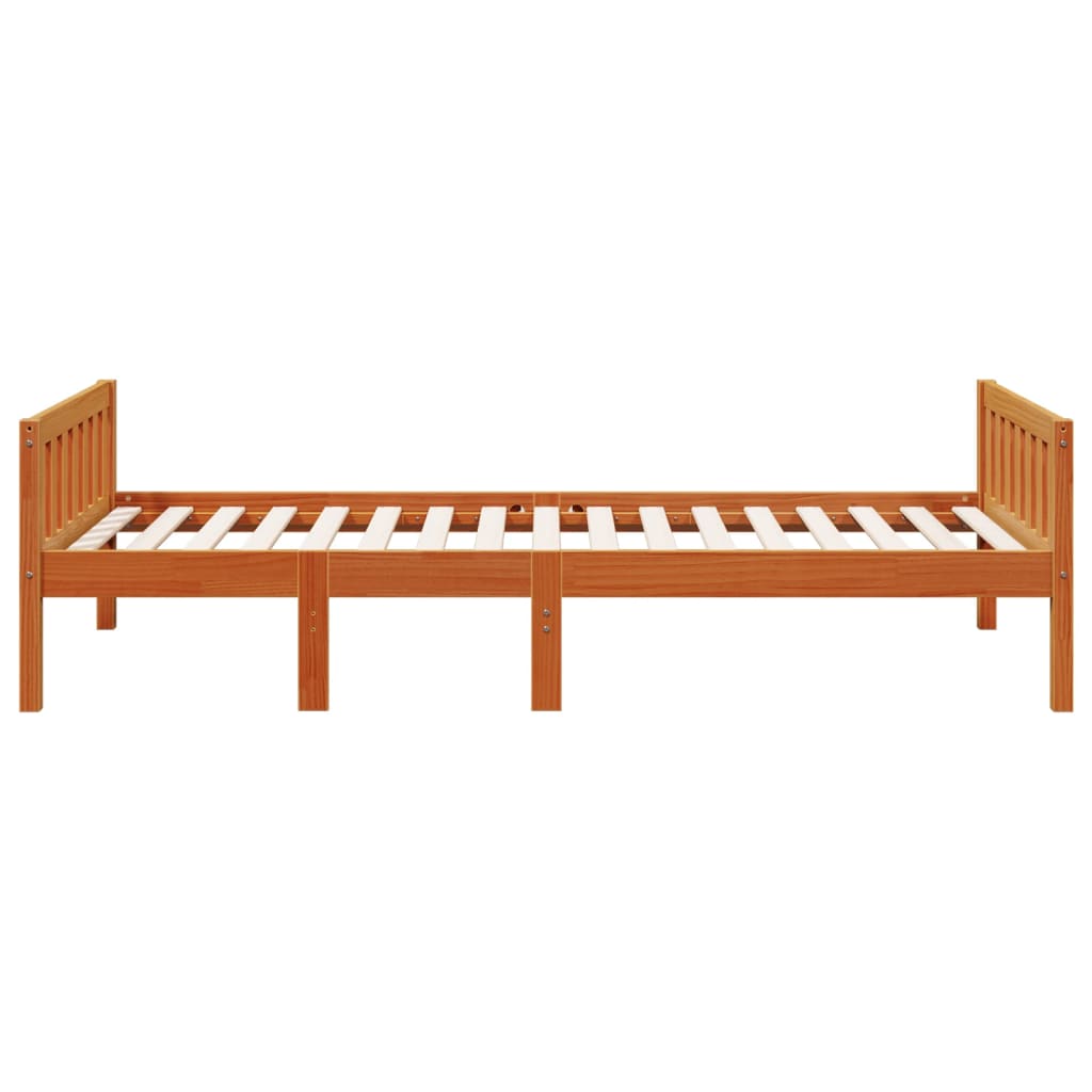 Kinderbed zonder matras massief grenenhout wasbruin 90x190 cm is nu te koop bij PeponiXL, paradijselijk wonen!
