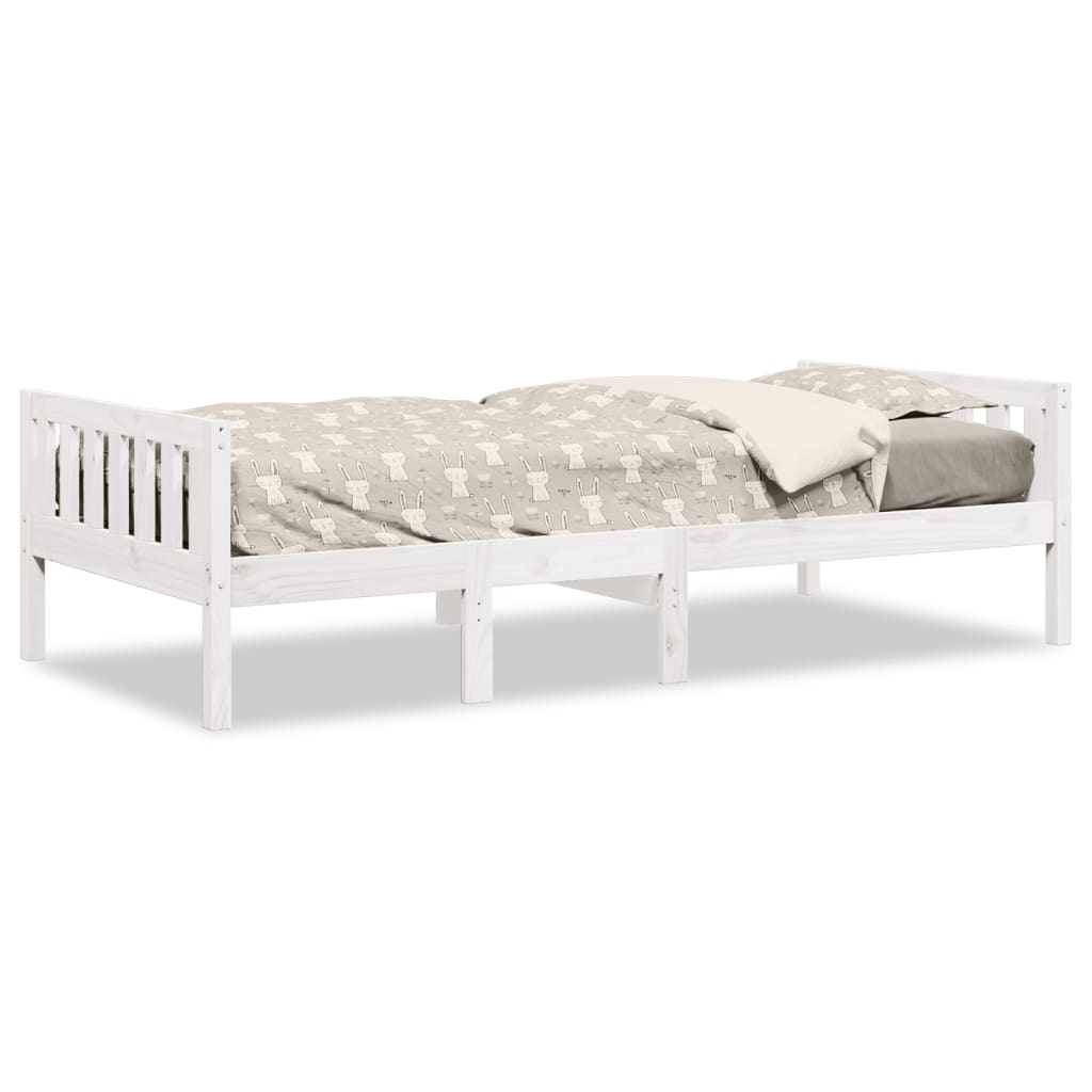 Kinderbed zonder matras massief grenenhout wit 75x190 cm is nu te koop bij PeponiXL, paradijselijk wonen!