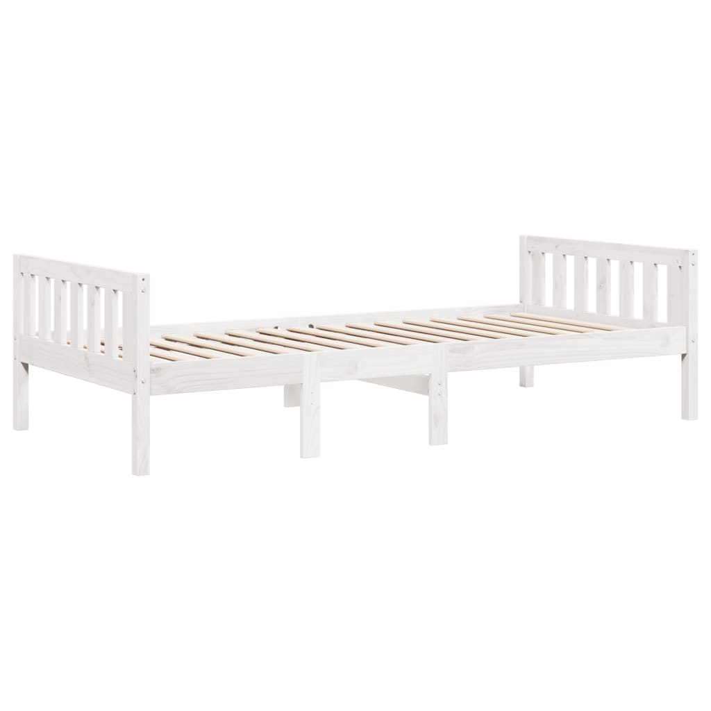 Kinderbed zonder matras massief grenenhout wit 75x190 cm is nu te koop bij PeponiXL, paradijselijk wonen!