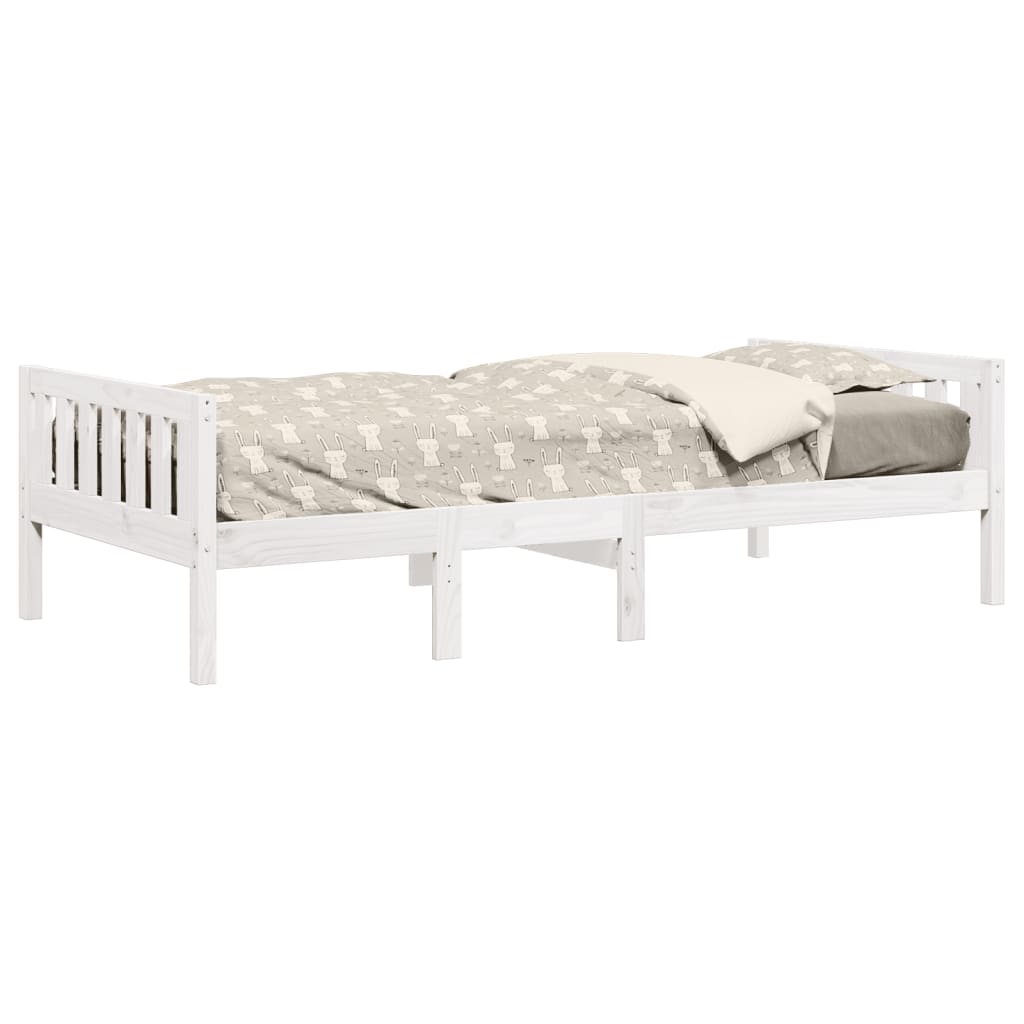 Kinderbed zonder matras massief grenenhout wit 75x190 cm is nu te koop bij PeponiXL, paradijselijk wonen!