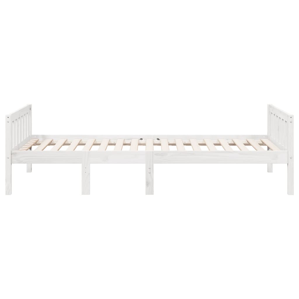 Kinderbed zonder matras massief grenenhout wit 75x190 cm is nu te koop bij PeponiXL, paradijselijk wonen!