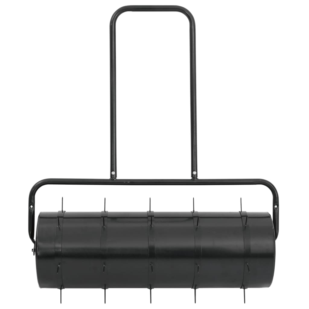 Gazonroller trekbaar met beluchtingsklemmen 63 L ijzer en staal zwart is nu te koop bij PeponiXL, paradijselijk wonen!