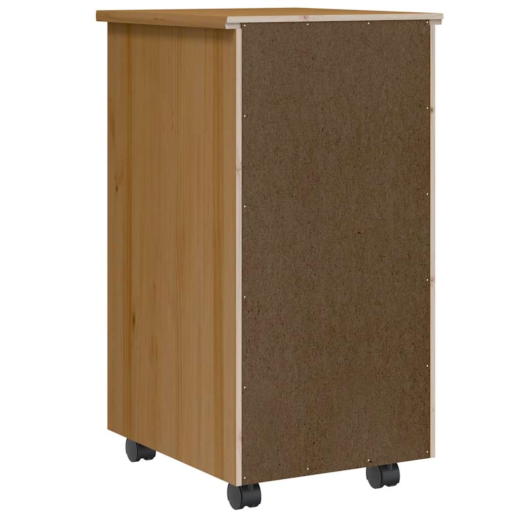 Ladekast MOSS verrijdbaar massief grenenhout honingbruin is nu te koop bij PeponiXL, paradijselijk wonen!