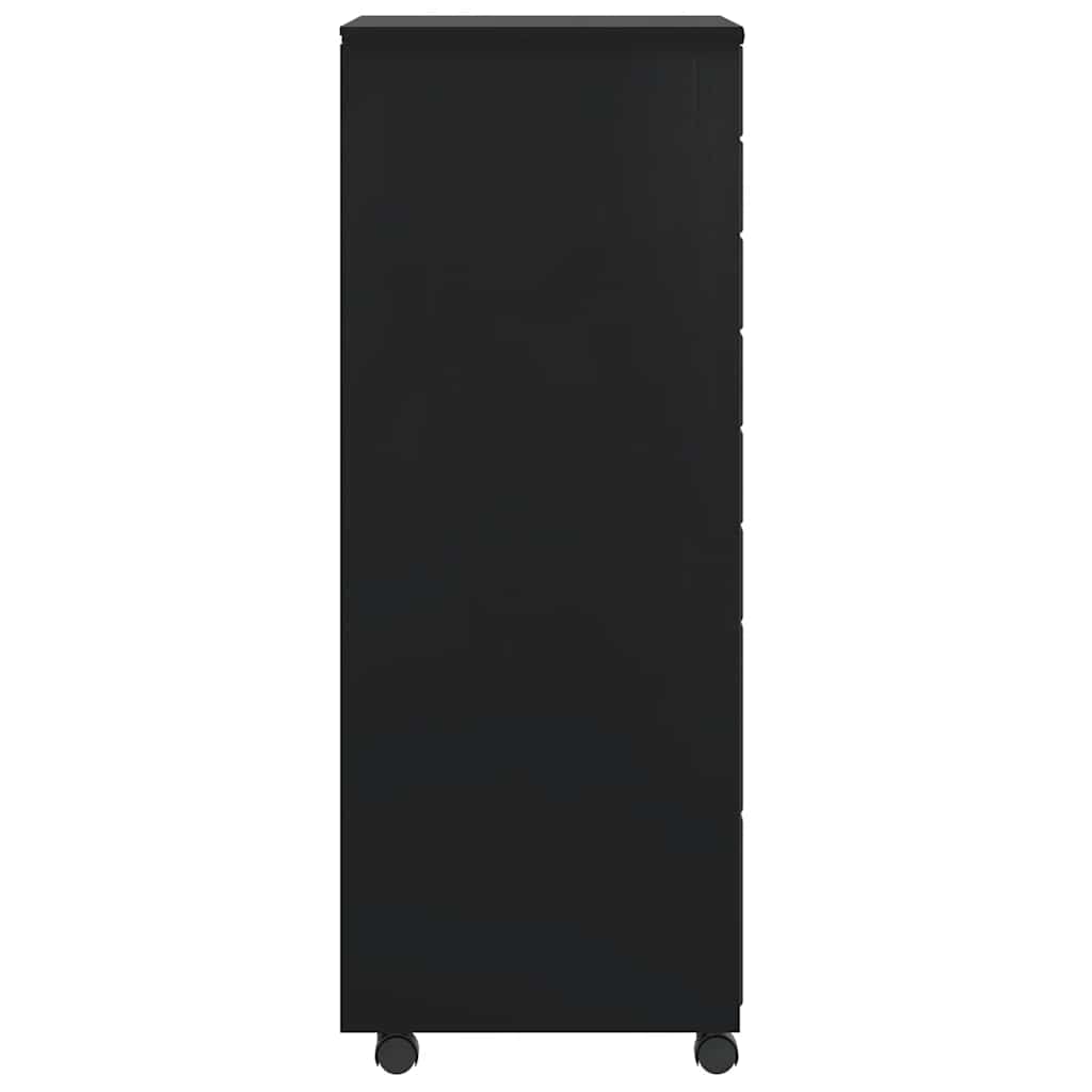 Ladekast MOSS verrijdbaar massief grenenhout zwart is nu te koop bij PeponiXL, paradijselijk wonen!