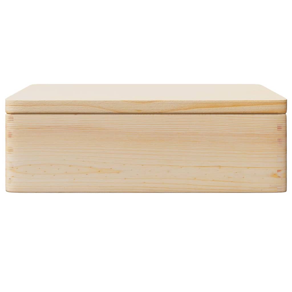 Houten kist met deksel 40x30x13 cm massief grenenhout is nu te koop bij PeponiXL, paradijselijk wonen!