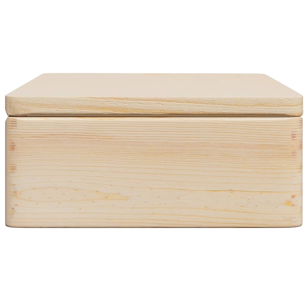 Houten kist met deksel 40x30x13 cm massief grenenhout is nu te koop bij PeponiXL, paradijselijk wonen!