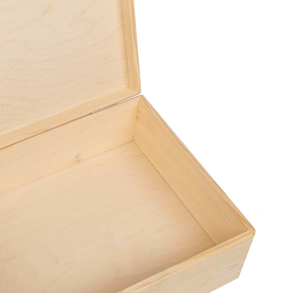 Houten kist met deksel 40x30x13 cm massief grenenhout is nu te koop bij PeponiXL, paradijselijk wonen!