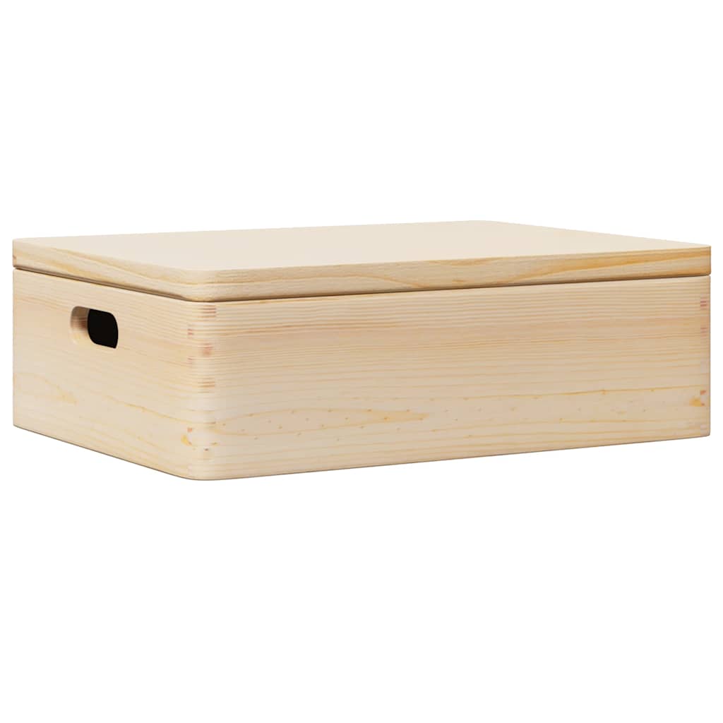 Houten kist met deksel&handvatten 40x30x13cm massief grenenhout is nu te koop bij PeponiXL, paradijselijk wonen!