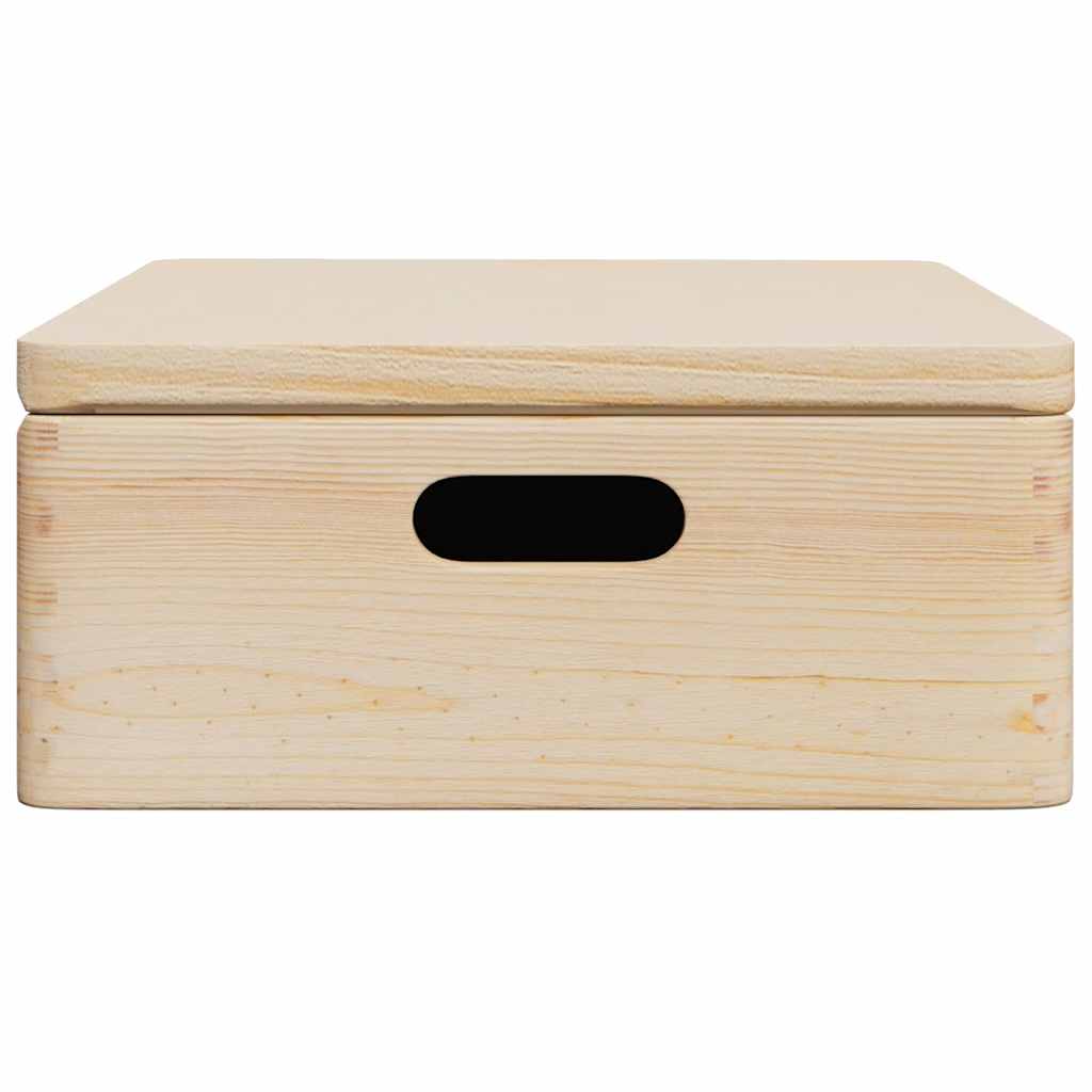 Houten kist met deksel&handvatten 40x30x13cm massief grenenhout is nu te koop bij PeponiXL, paradijselijk wonen!
