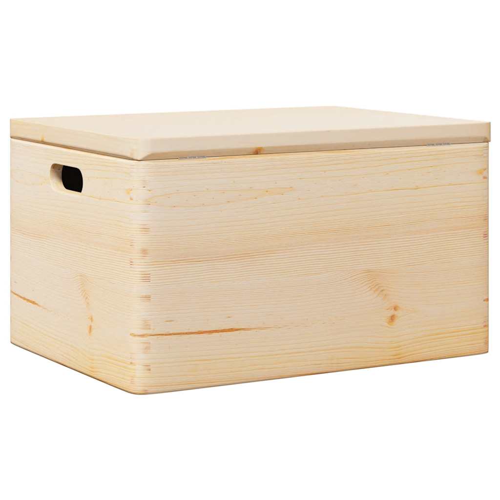 Houten kist met deksel&handvatten 40x30x23cm massief grenenhout is nu te koop bij PeponiXL, paradijselijk wonen!