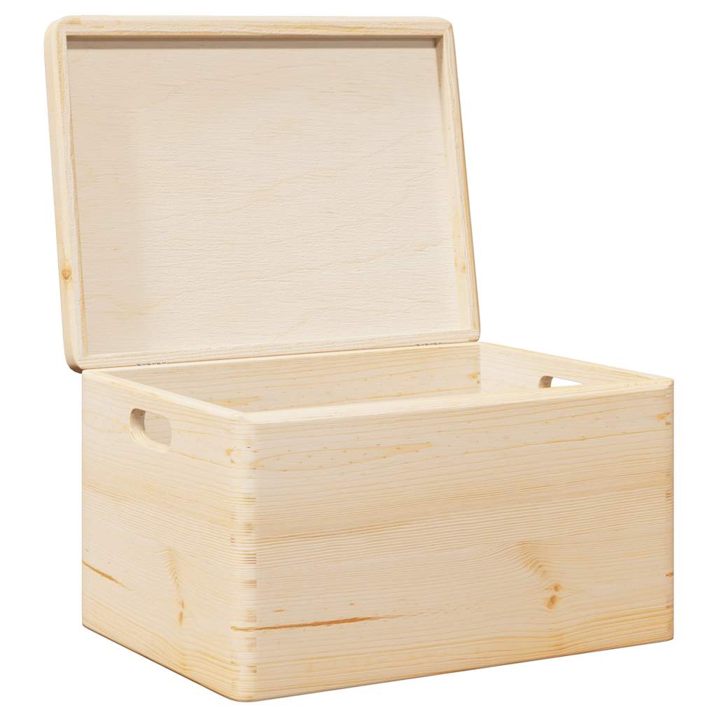 Houten kist met deksel&handvatten 40x30x23cm massief grenenhout is nu te koop bij PeponiXL, paradijselijk wonen!
