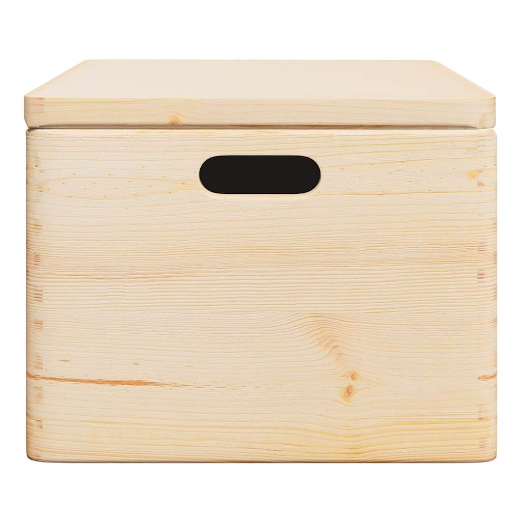 Houten kist met deksel&handvatten 40x30x23cm massief grenenhout is nu te koop bij PeponiXL, paradijselijk wonen!