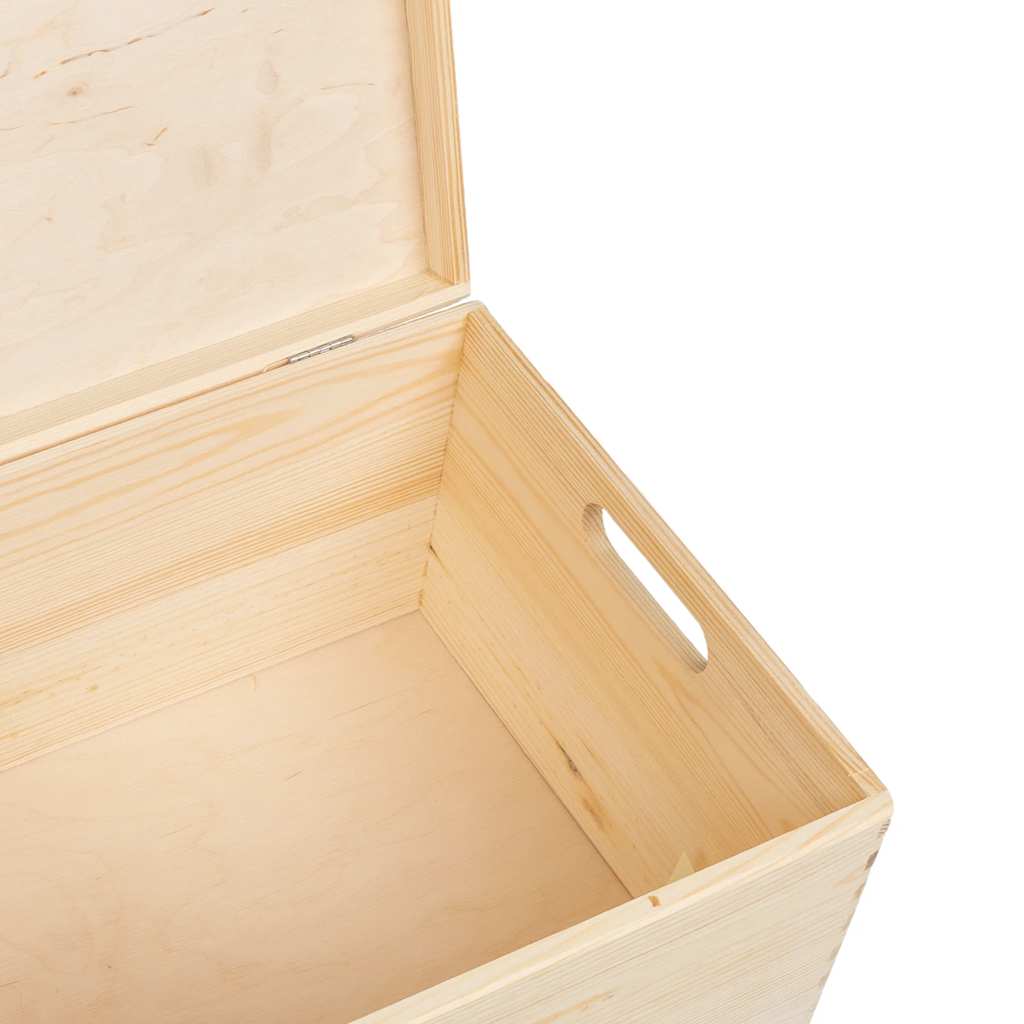 Houten kist met deksel&handvatten 40x30x23cm massief grenenhout is nu te koop bij PeponiXL, paradijselijk wonen!