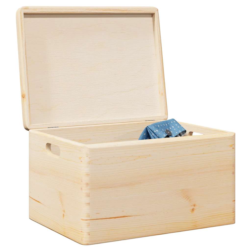 Houten kist met deksel&handvatten 40x30x23cm massief grenenhout is nu te koop bij PeponiXL, paradijselijk wonen!