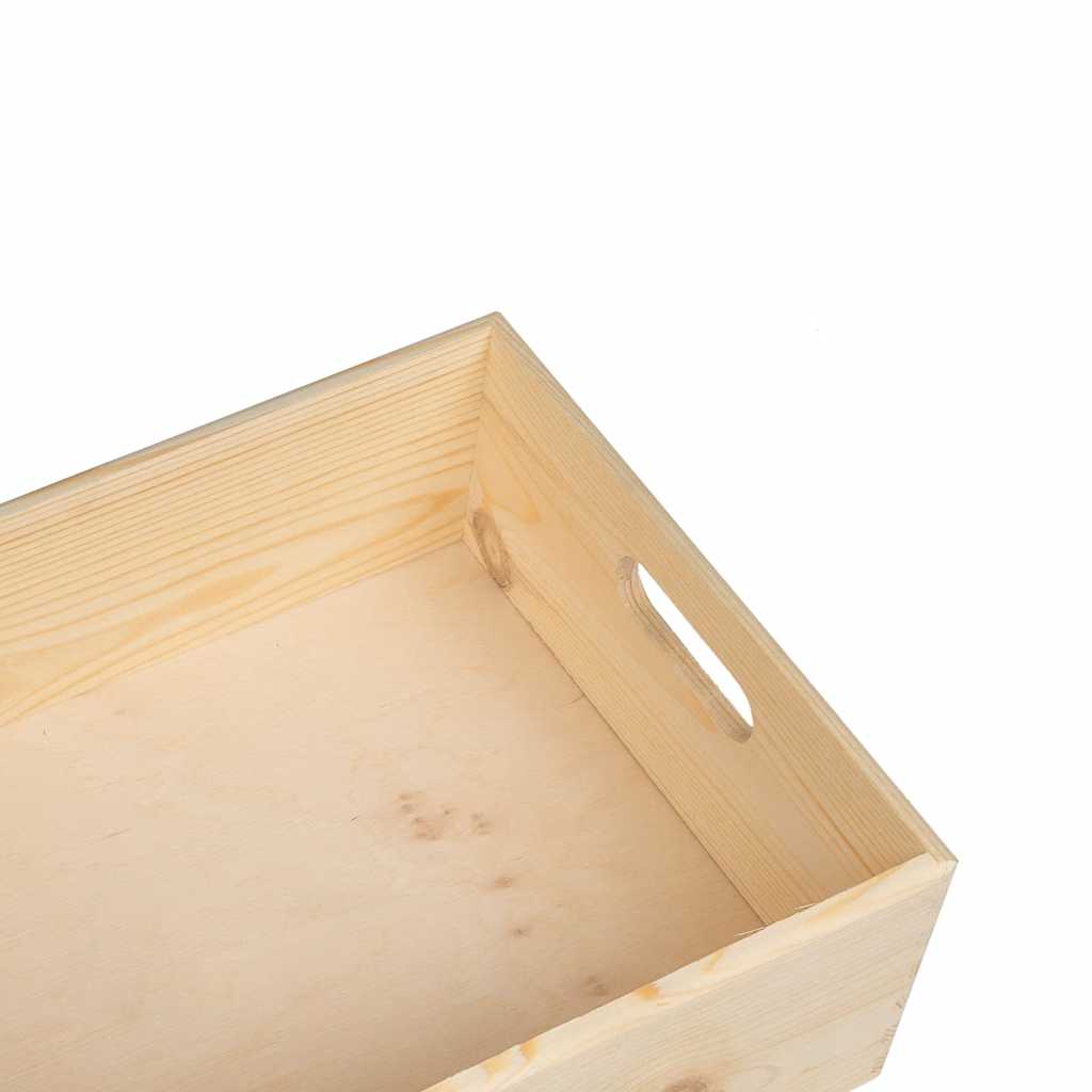 Houten kist met handvatten 40x30x13 cm massief grenenhout is nu te koop bij PeponiXL, paradijselijk wonen!