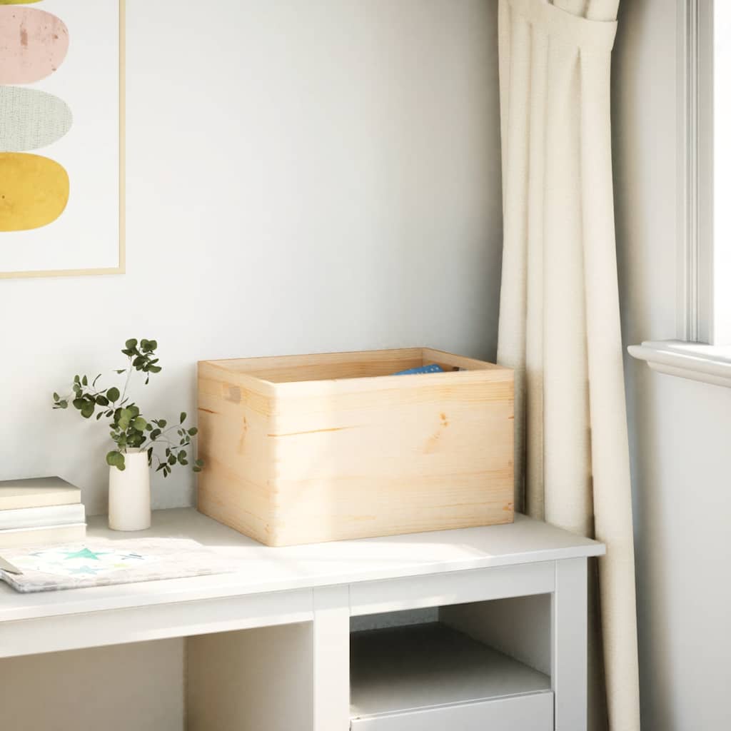 Houten kist met handvatten 40x30x23 cm massief grenenhout is nu te koop bij PeponiXL, paradijselijk wonen!