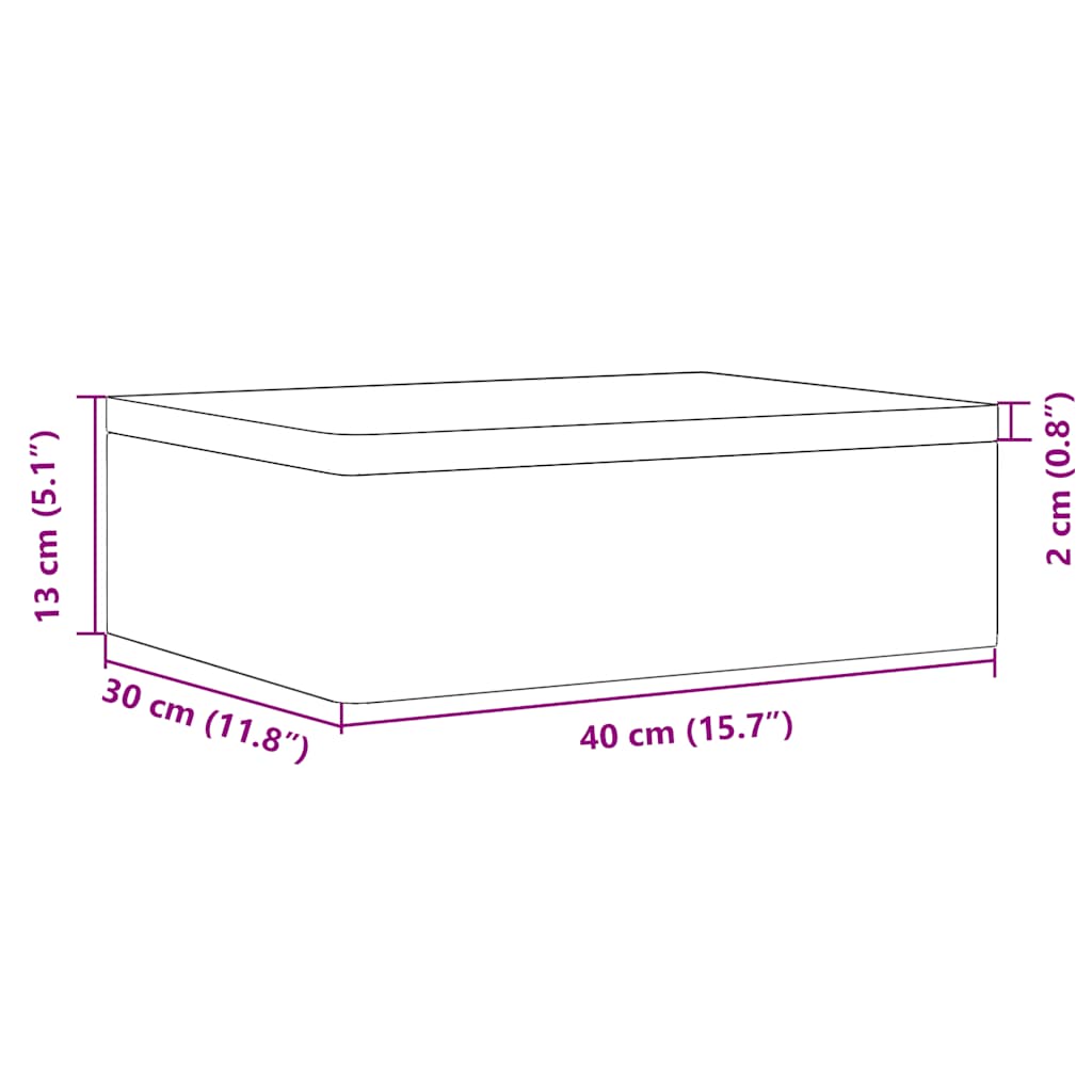 Houten kist met deksel 40x30x13 cm massief grenenhout zwart is nu te koop bij PeponiXL, paradijselijk wonen!