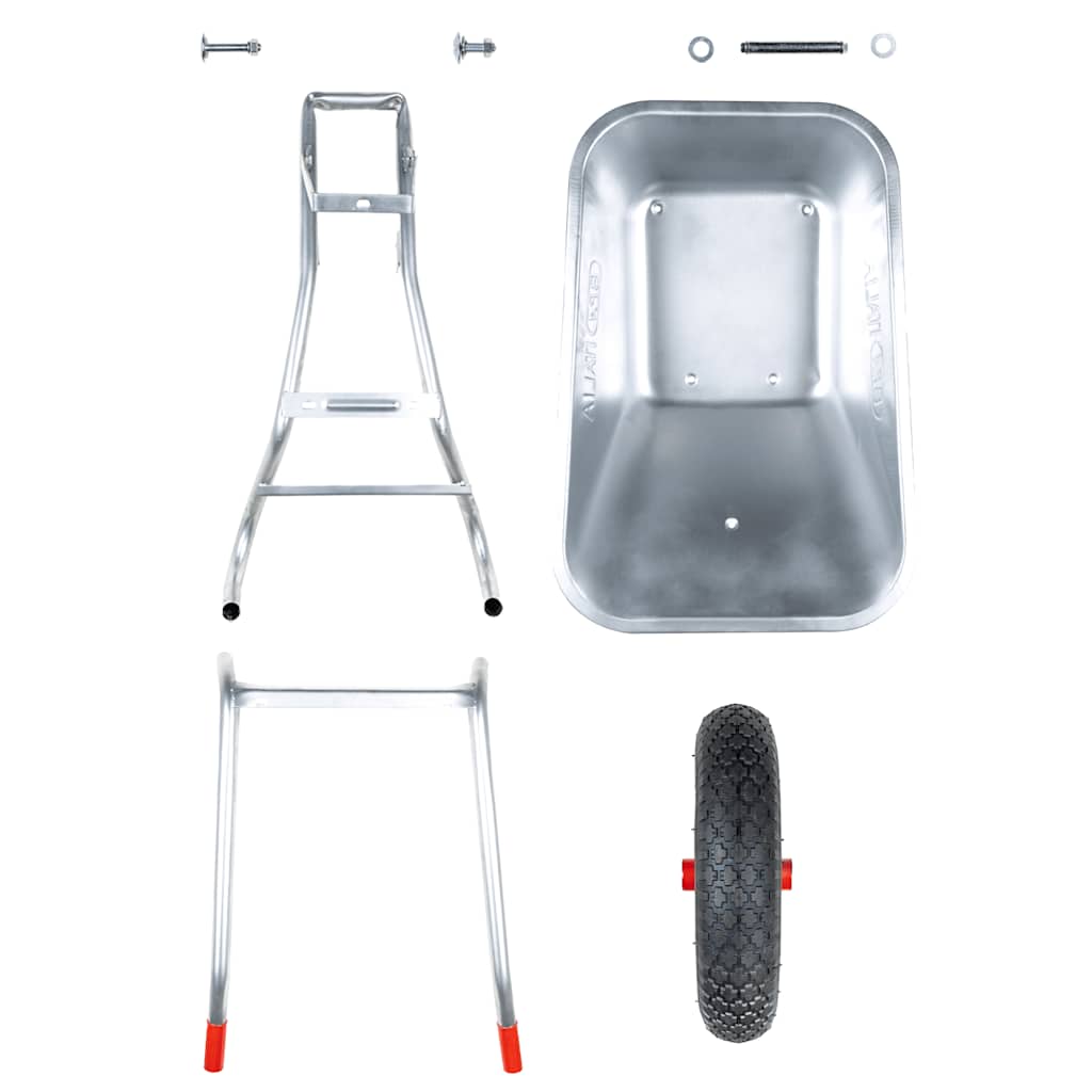 Kruiwagen 90 L 150 kg gegalvaniseerd staal en kunststof is nu te koop bij PeponiXL, paradijselijk wonen!