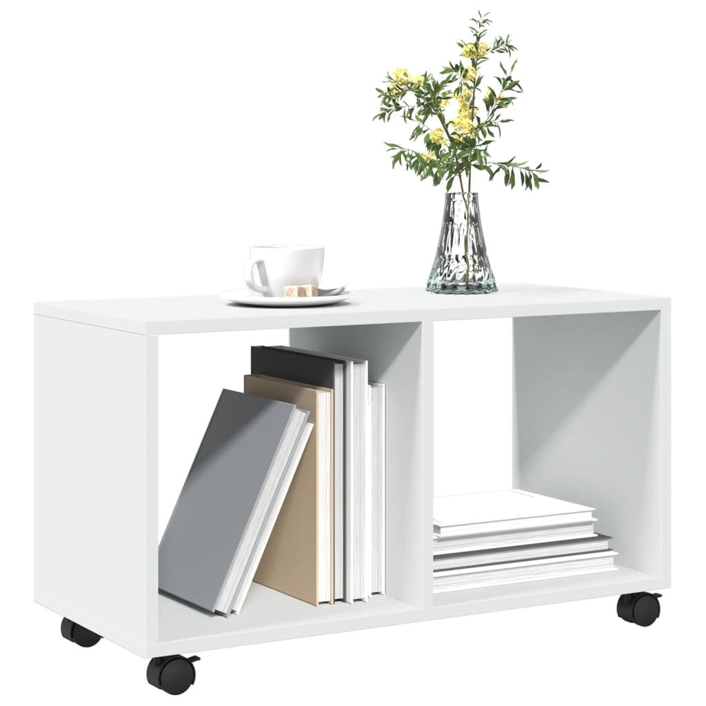 Rolkast 72x33x42,5 cm bewerkt hout wit is nu te koop bij PeponiXL, paradijselijk wonen!