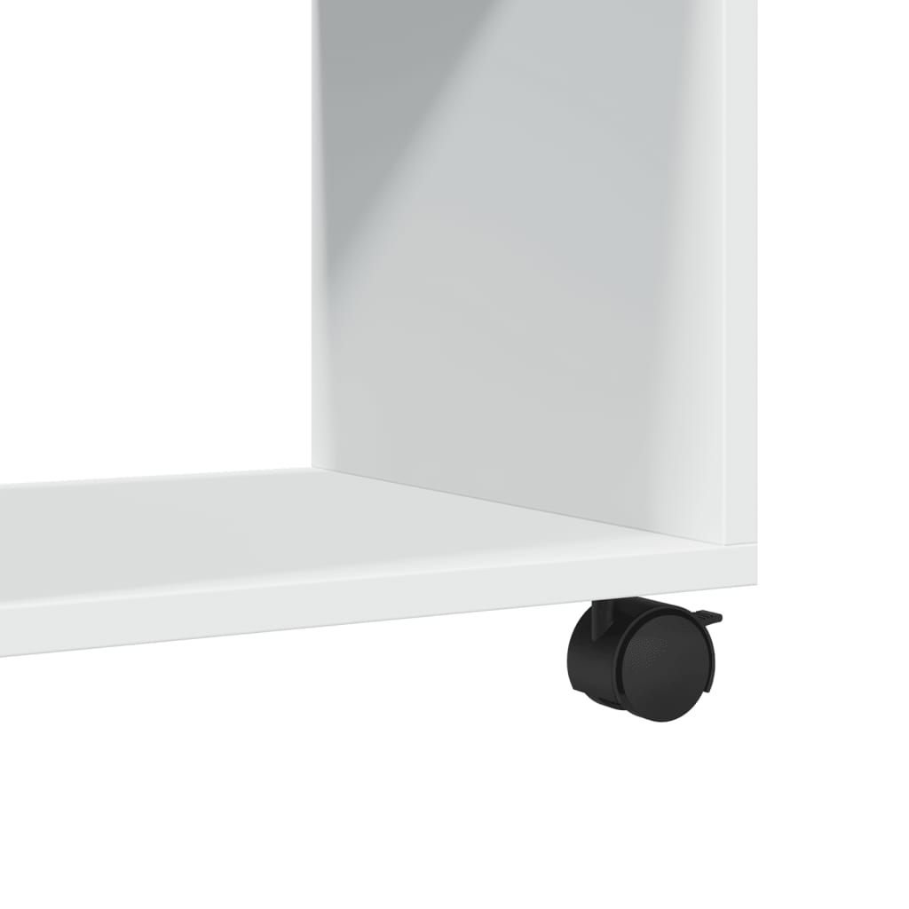 Rolkast 72x33x42,5 cm bewerkt hout wit is nu te koop bij PeponiXL, paradijselijk wonen!