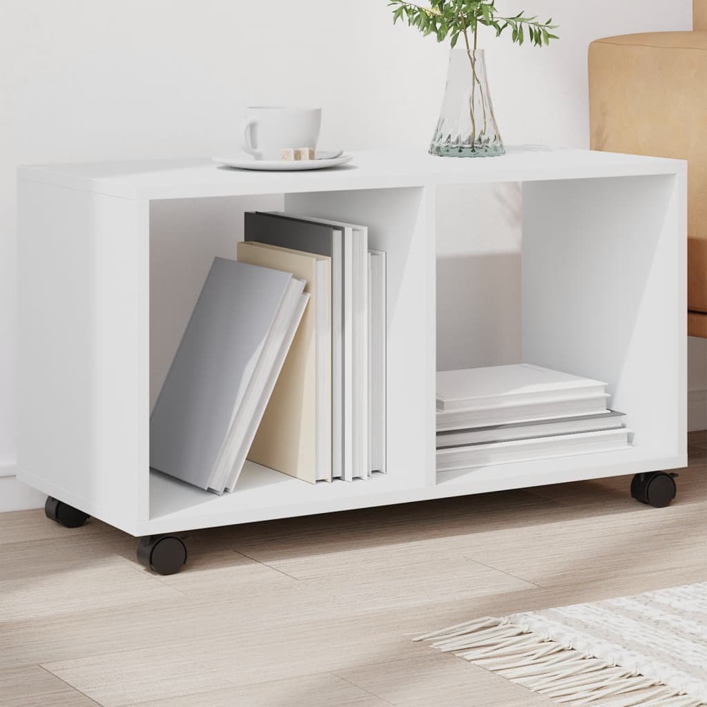 Rolkast 72x33x42,5 cm bewerkt hout wit is nu te koop bij PeponiXL, paradijselijk wonen!